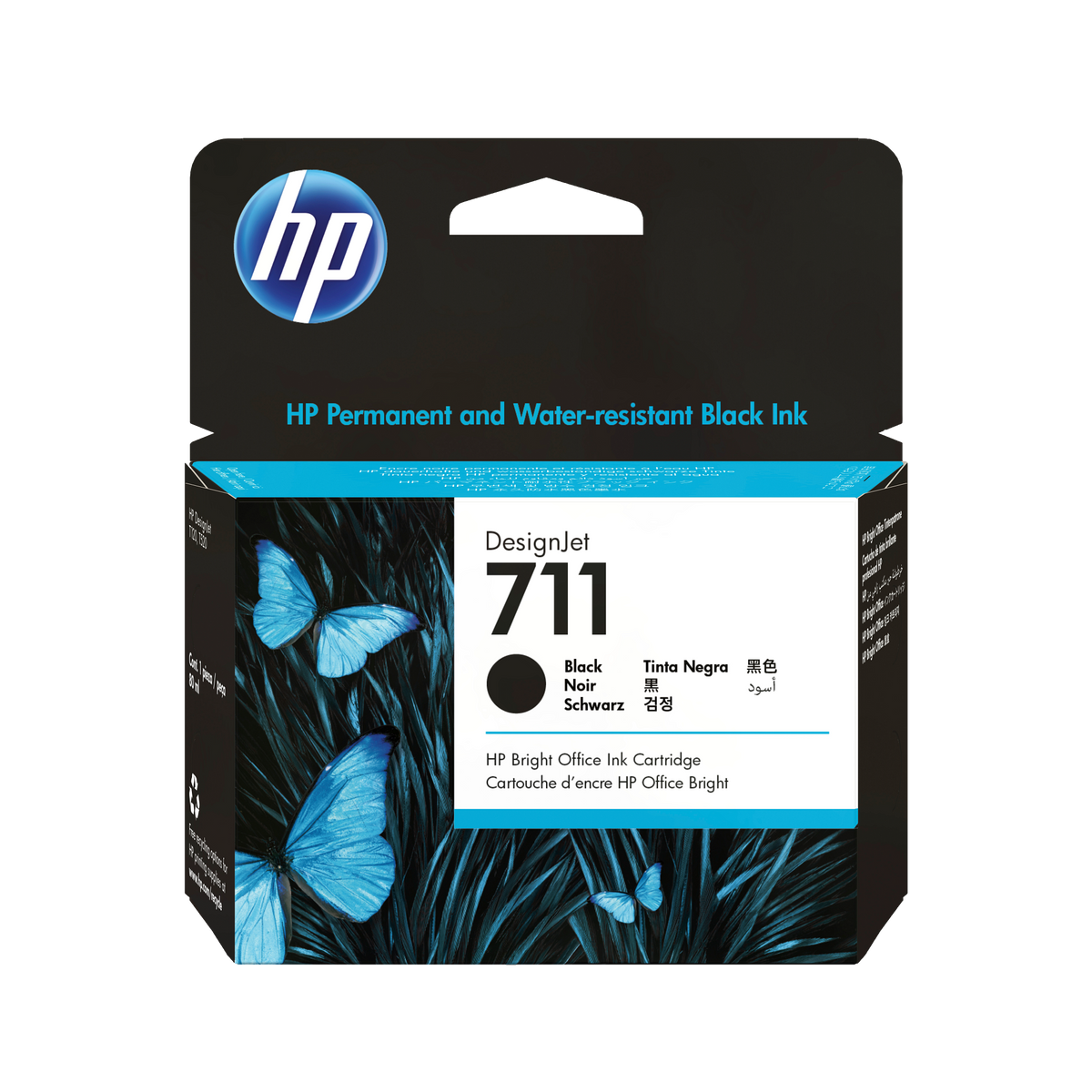 HP 711 80ml Original Black Ink Cartridge For Designjet T120 Series