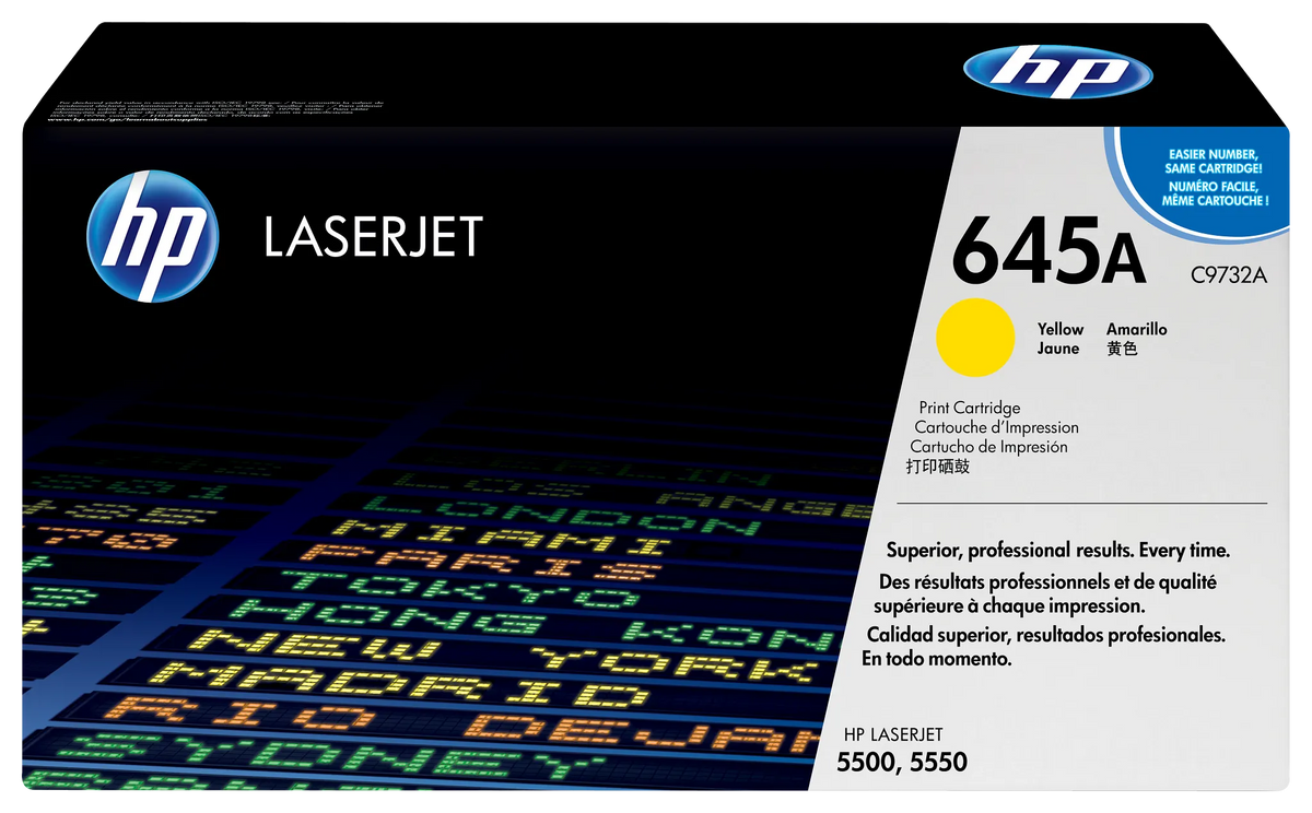 HP # 645A CLJ 5500 YELLOW PRINT CARTRIDGE.
