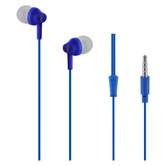 Pro Bass Genesis series Packaged Aux earphone No Microphone- Royal Blue