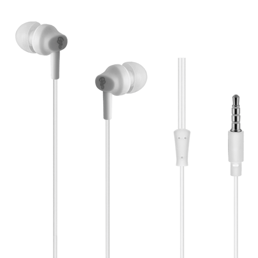 Pro Bass Genesis series Packaged Aux earphone No Microphone- White