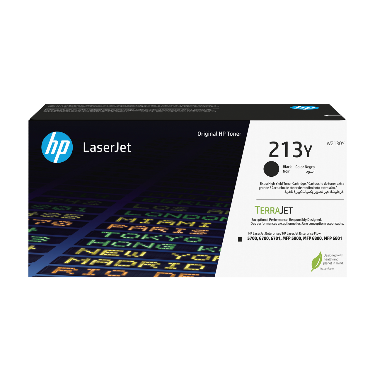 HP 213y Extra High Yield Original Black Laserjet Toner Cartridge For HP Laserjet Enterprise Sfp 5700: 6700: Mfp 5800: 6800 & HP Color Laserjet Enterprise X55745 and Mfp X58045