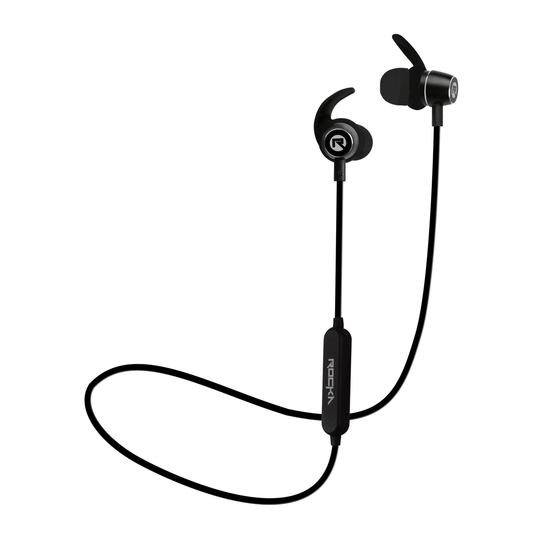 Rocka Luxe Plus Bluetooth Earphones with Micro SD Card Slot - Black