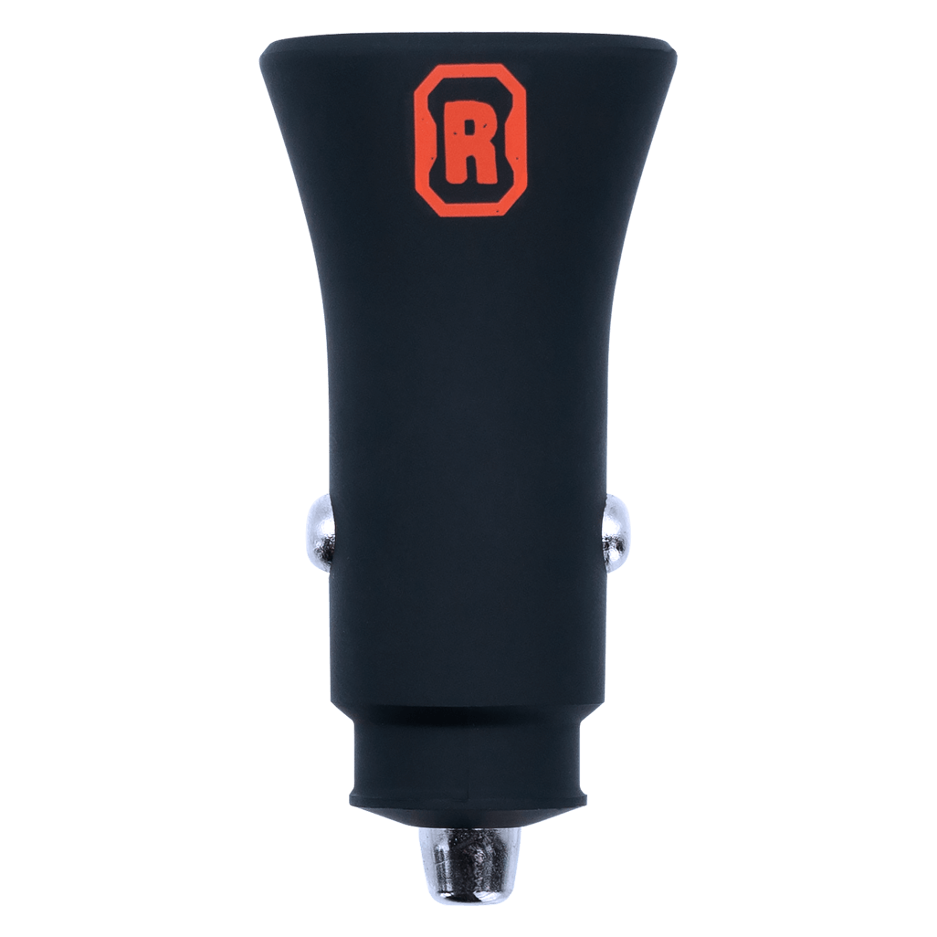 Rugged by Volkano Dual USB Car Charger featuring QC3.0 and PD, designed for fast charging on the go.