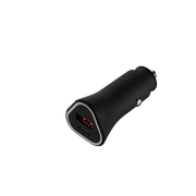 Rugged by Volkano dual USB car charger featuring QC3.0 and PD for fast device charging while driving.