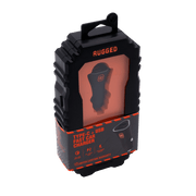 Rugged by Volkano Dual USB Car Charger packaging showcasing QC3.0 and PD technology for fast charging on the go.