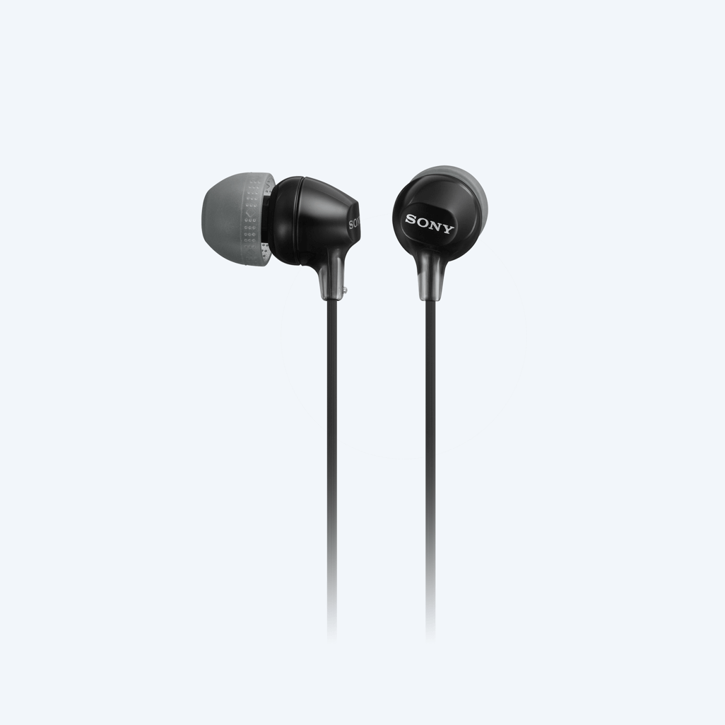 Sony MDR-EX15AP (Black) InEar Earphone with Mic for iPhone - Android - Blackberry