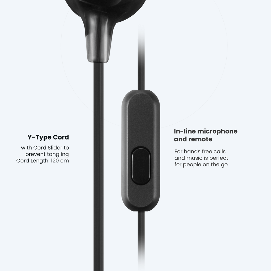 Sony MDR-EX15AP (Black) InEar Earphone with Mic for iPhone - Android - Blackberry