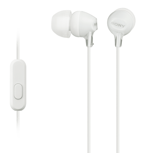 Sony MDR-EX15AP (White) InEar Earphone with Mic for iPhone - Android - Blackberry