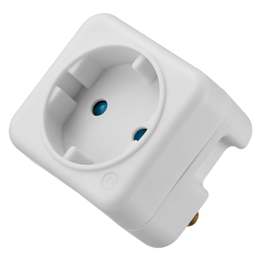 SWITCHED 1 Way Schuko Adaptor - White