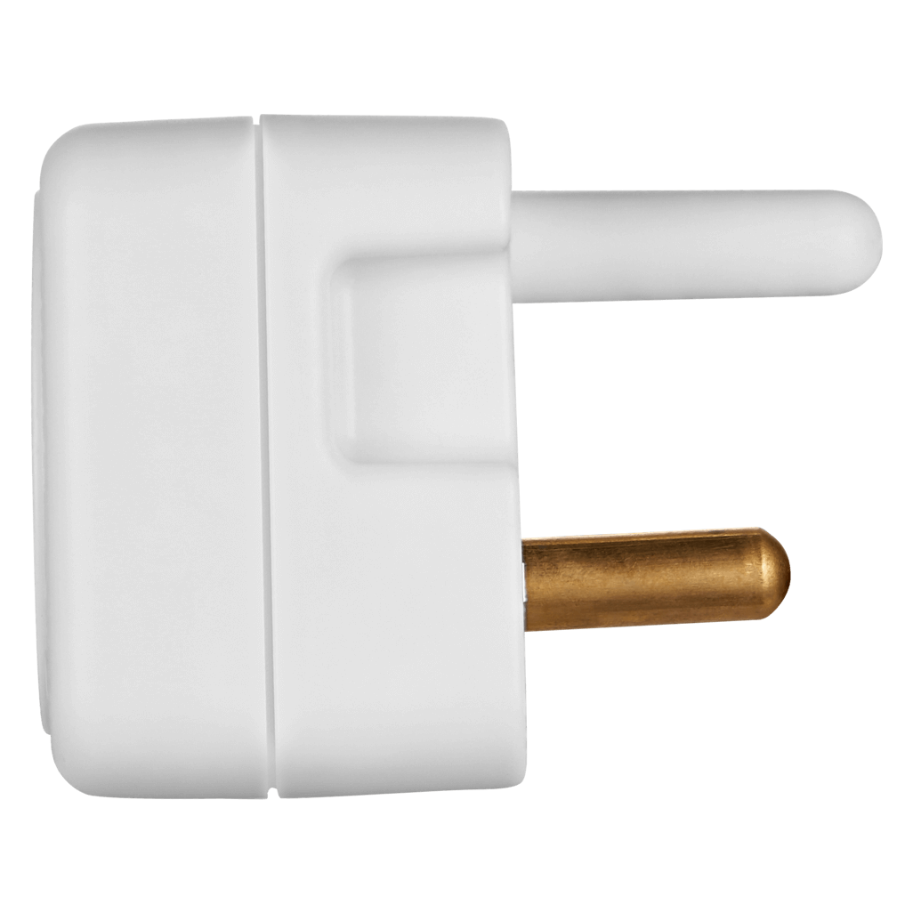 SWITCHED 1 Way Schuko Adaptor - White
