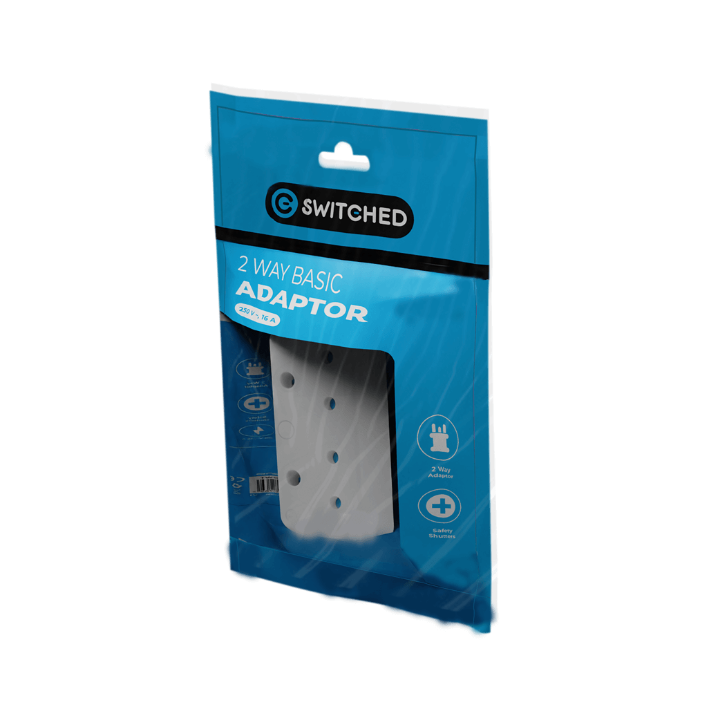 SWITCHED 2 Way Adaptor - White