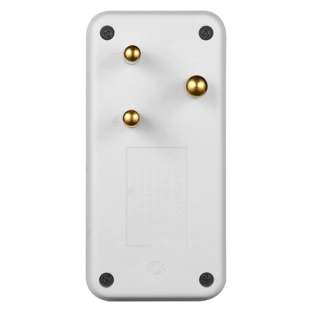 SWITCHED 3 Pin to 2 x 16 Socket Adaptor 16A Surge