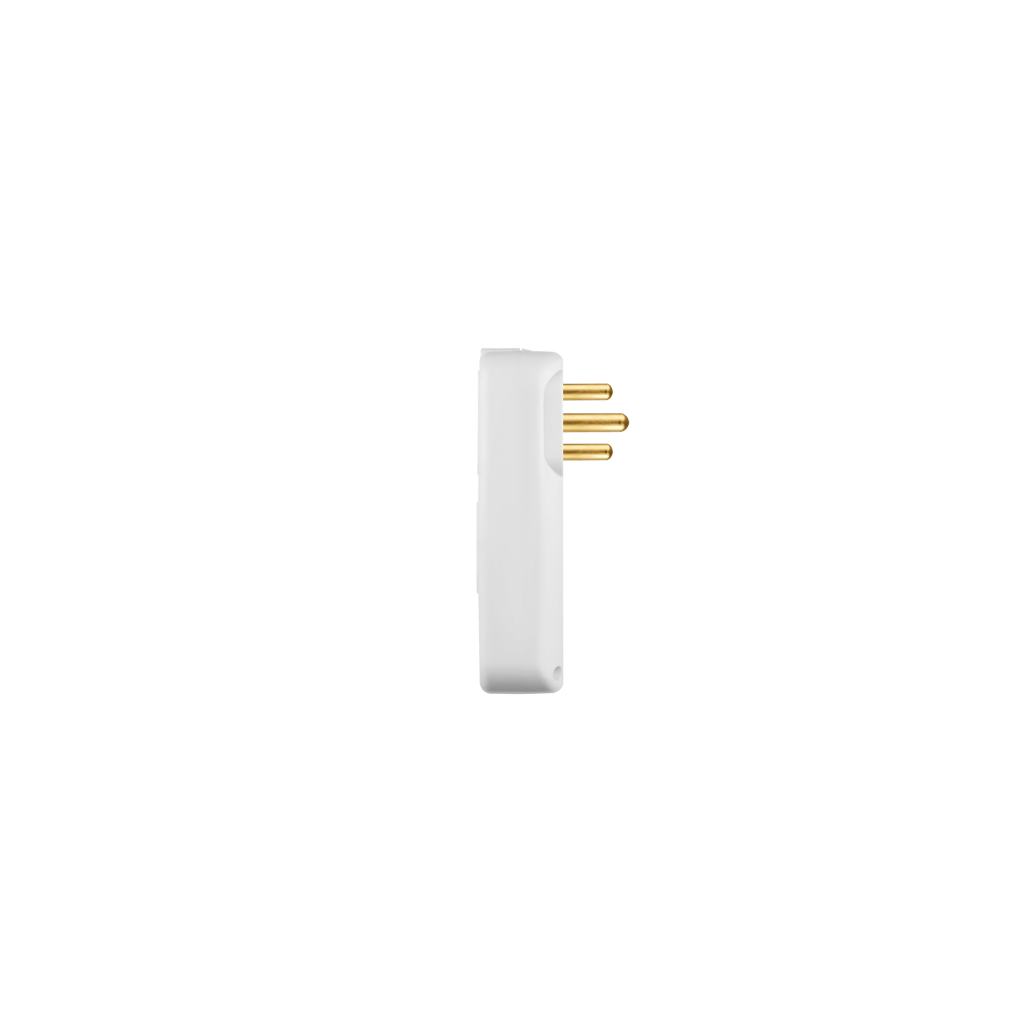 SWITCHED 3 Way Medium Surge adaptor with type C + USB - White