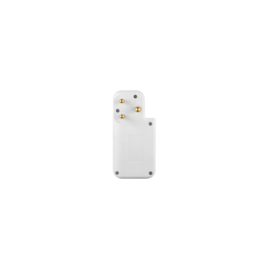 SWITCHED 3 Way Medium Surge adaptor with type C + USB - White