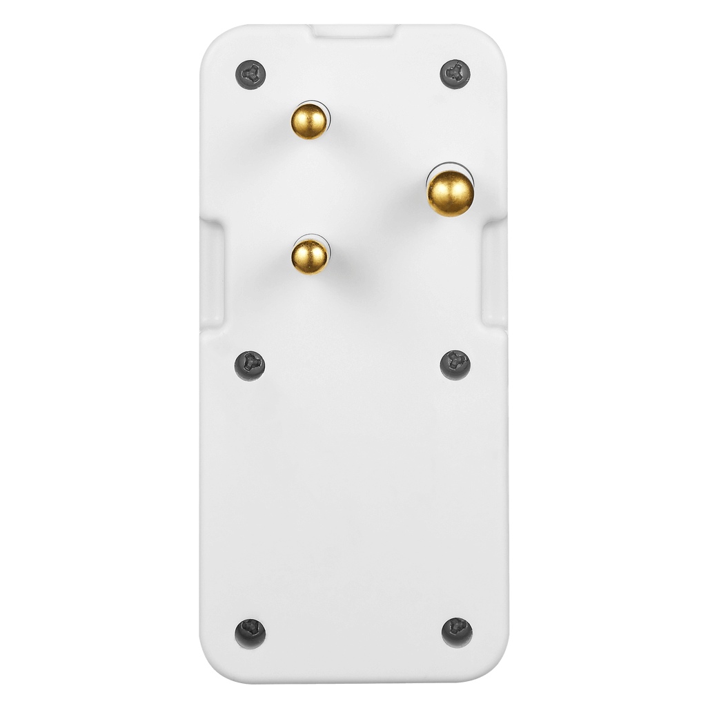SWITCHED 3 Way Medium Surge adaptor - White