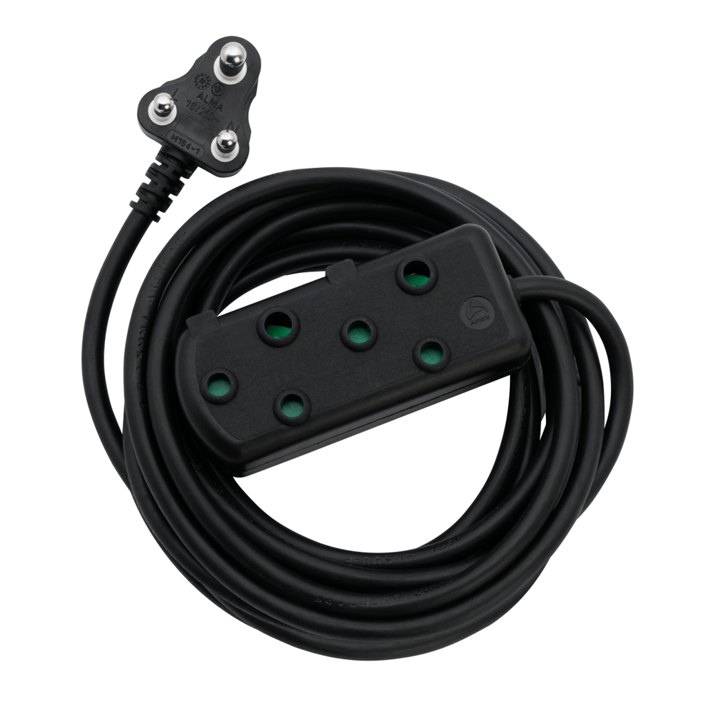 SWITCHED Heavy DUTY Side By Side(SBS) EXTENSION LEADS 20M