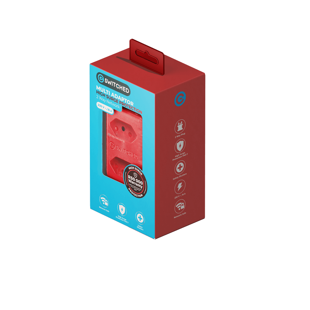 SWITCHED High Surge 2 Way Network Router Safe Adaptor
