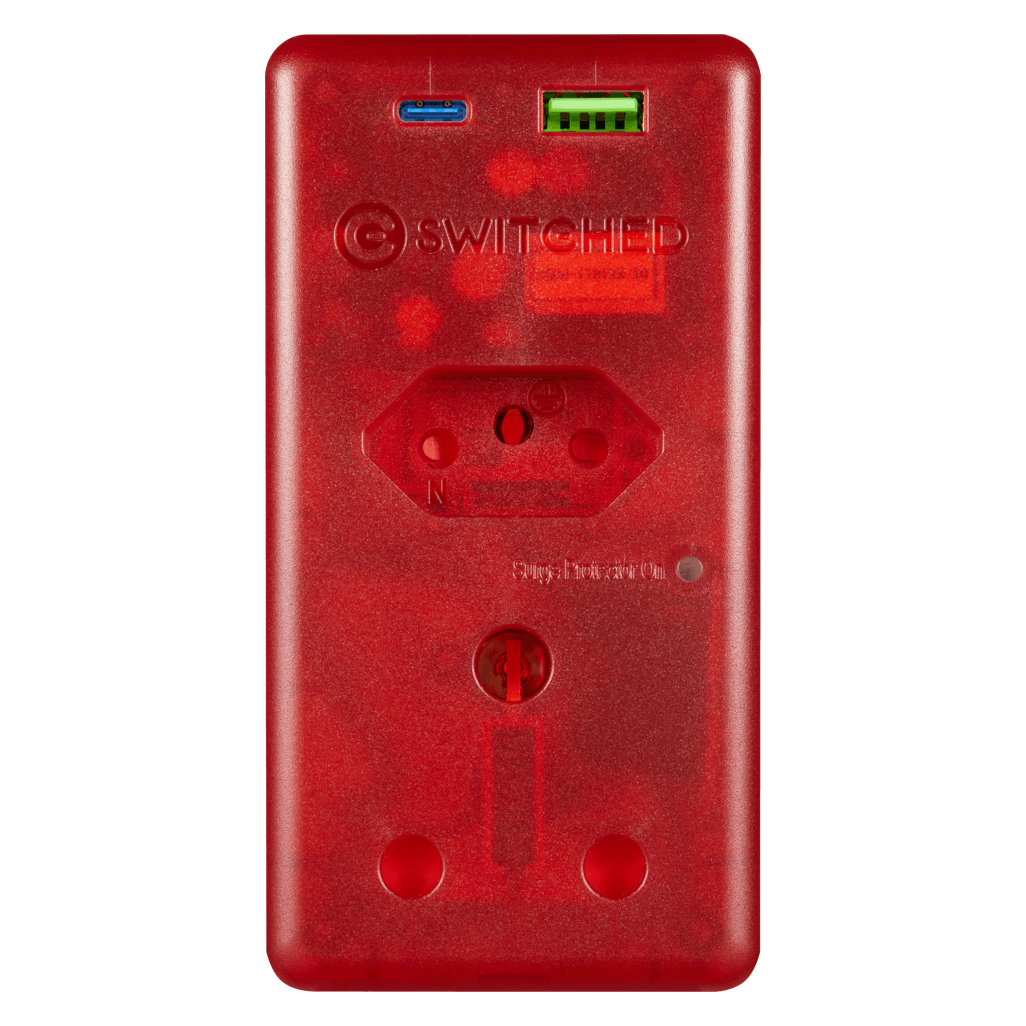 SWITCHED High Surge Multi Adaptor with USB + Type C PD20W