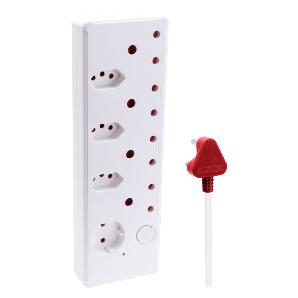 SWITCHED Medium Surge 8 - Way Multiplug 0.5M