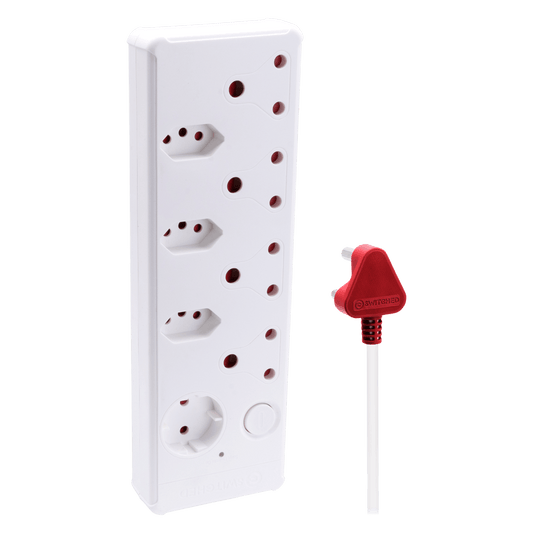 SWITCHED Medium Surge 8 - Way Multiplug 0.5M