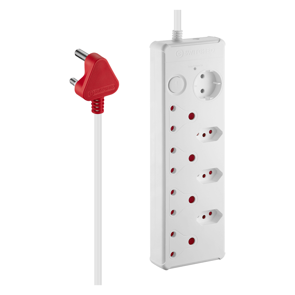 SWITCHED Medium Surge 8 - Way Multiplug 0.5M