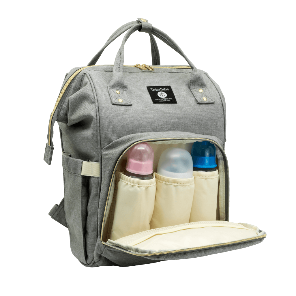 Totes Babe Alma 18L Diaper Backpack, Grey.