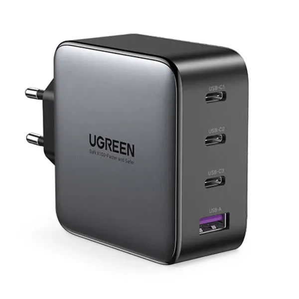 UGREEN 4 PORT GAN 100W PD WALL CHARGER-BLACK