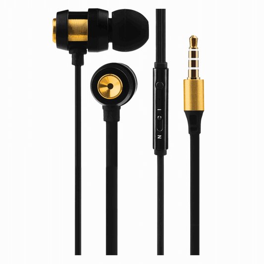 Volkano Alloy series metal earphone - Gold