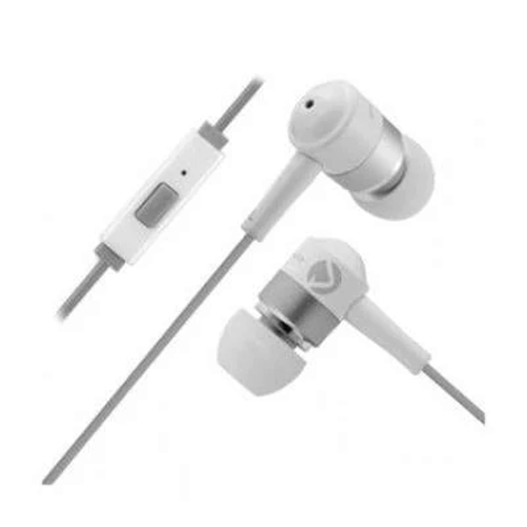 Volkano Earphones with Mic - STANNIC SERIES - White
