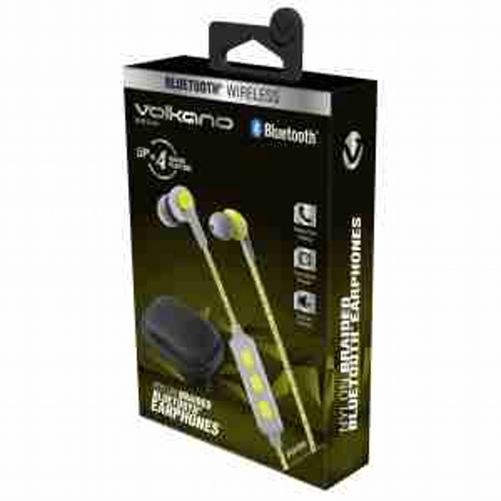 Volkano Moda Nylon Bluetooth Earphones with carry case - elevate your audio experience with style!