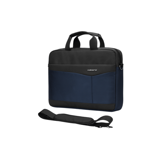 Volkano Seismic 15.6 inch Laptop Shoulder Bag Blk/Nvy