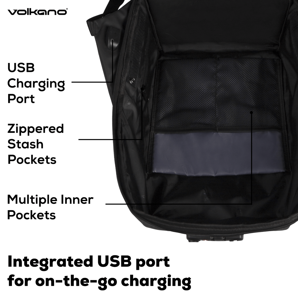 Volkano Smart Deux Laptop Backpack Black/Charcoal.