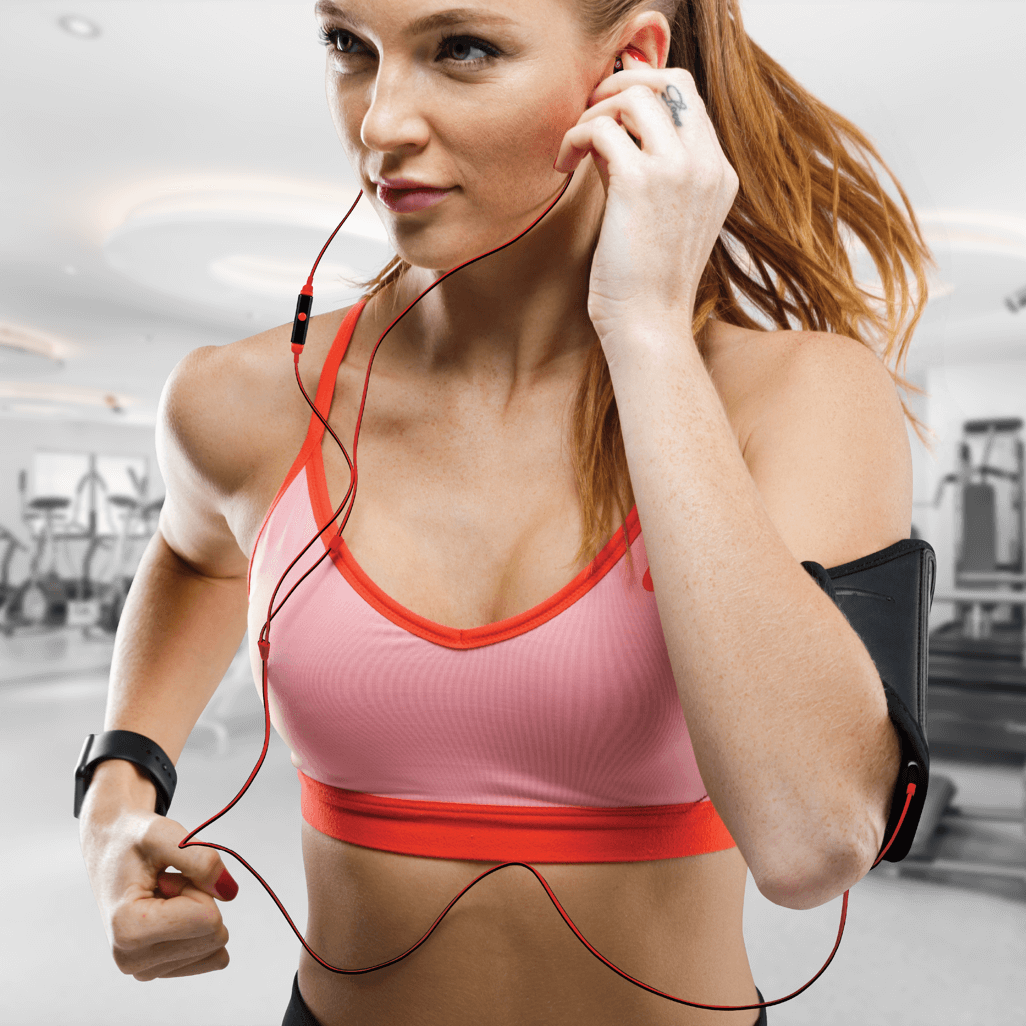 Volkano Sports Earphones BlackRed