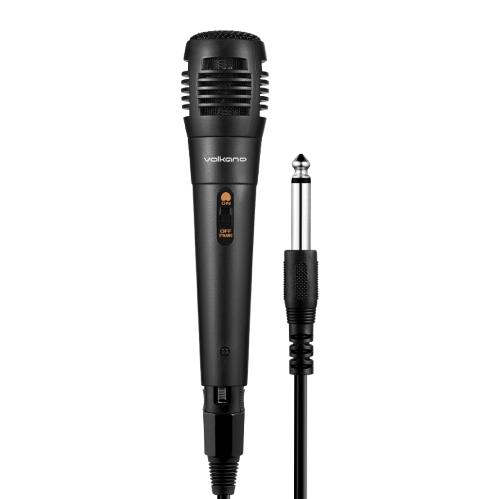 Volkano Vocal series ABS wired microphone in black, perfect for unbeatable sound quality and performance.