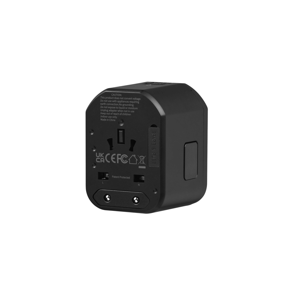 Volkano Worldwide Series Travel Adapter PD 25W with QC, compact design for international travel.