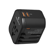 Volkano Worldwide Series Travel Adapter PD 25W + QC with multiple USB ports and worldwide plug compatibility.