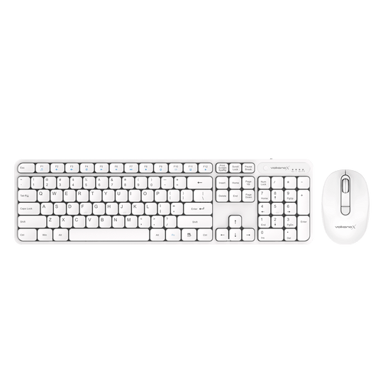 VolkanoX Garnet Bluetooth Wireless Keyboard and Mouse combo - White