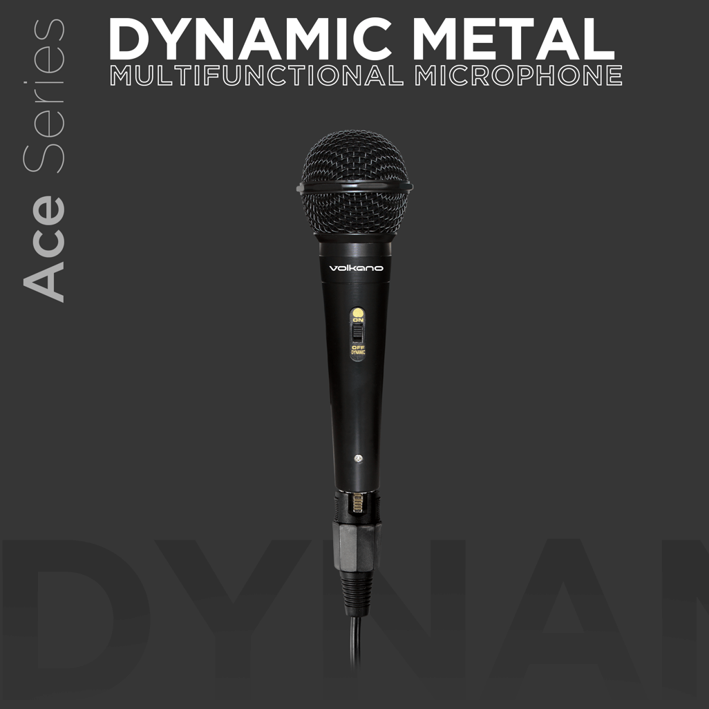 Experience the exceptional Volkano Ace series dynamic metal wired microphone – perfect for stunning vocals!