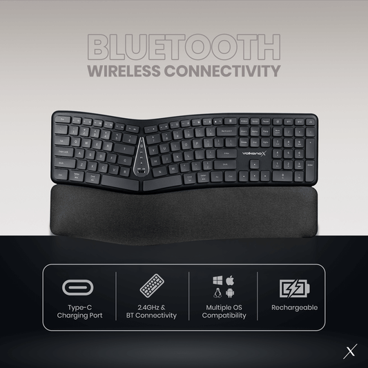 VolkanoX Ergo Bluetooth Wireless Keyboard