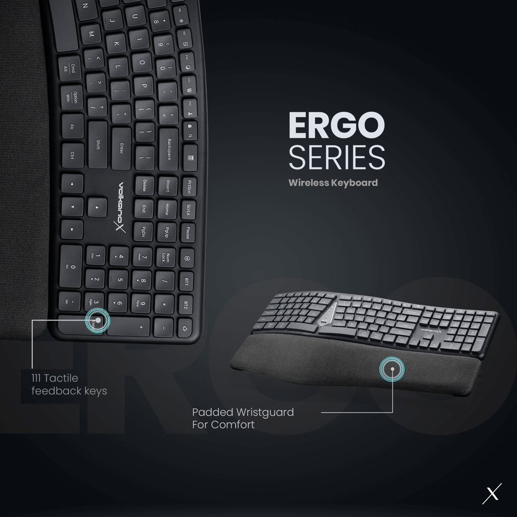 VolkanoX Ergo Bluetooth Wireless Keyboard