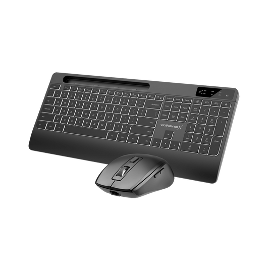 VolkanoX Gem Bluetooth Wireless Keyboard and Mouse combo - Black
