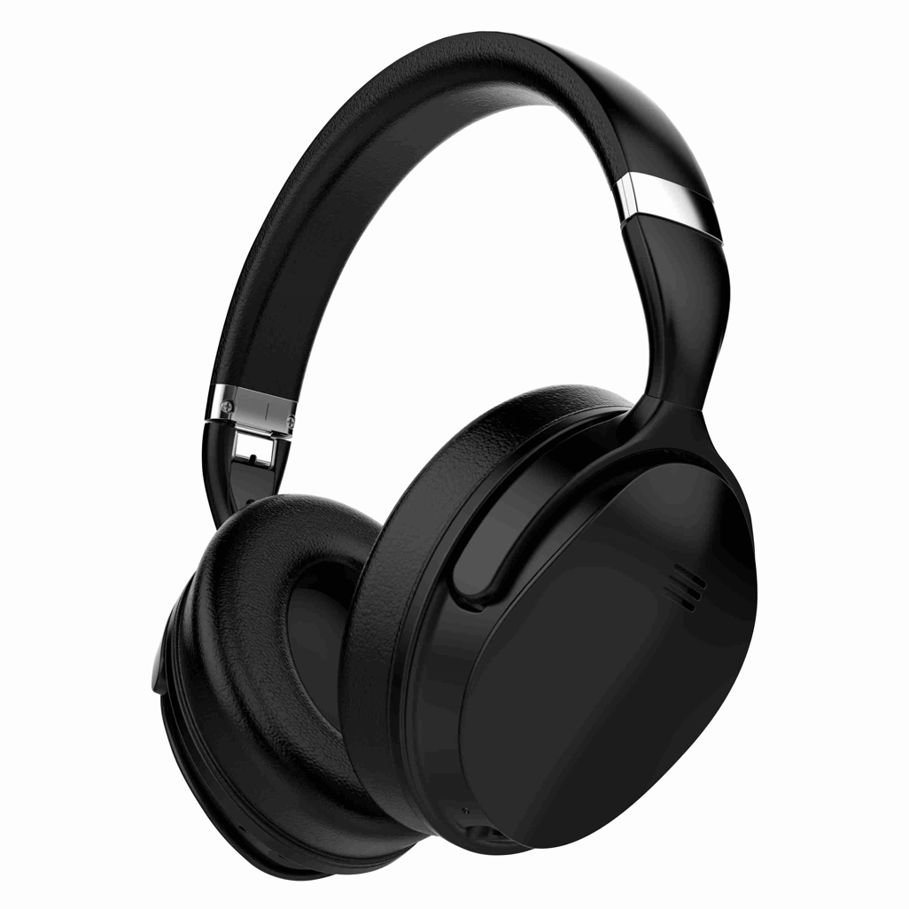 VolkanoX Silenco Series black active noise cancelling Bluetooth headphones for immersive audio.
