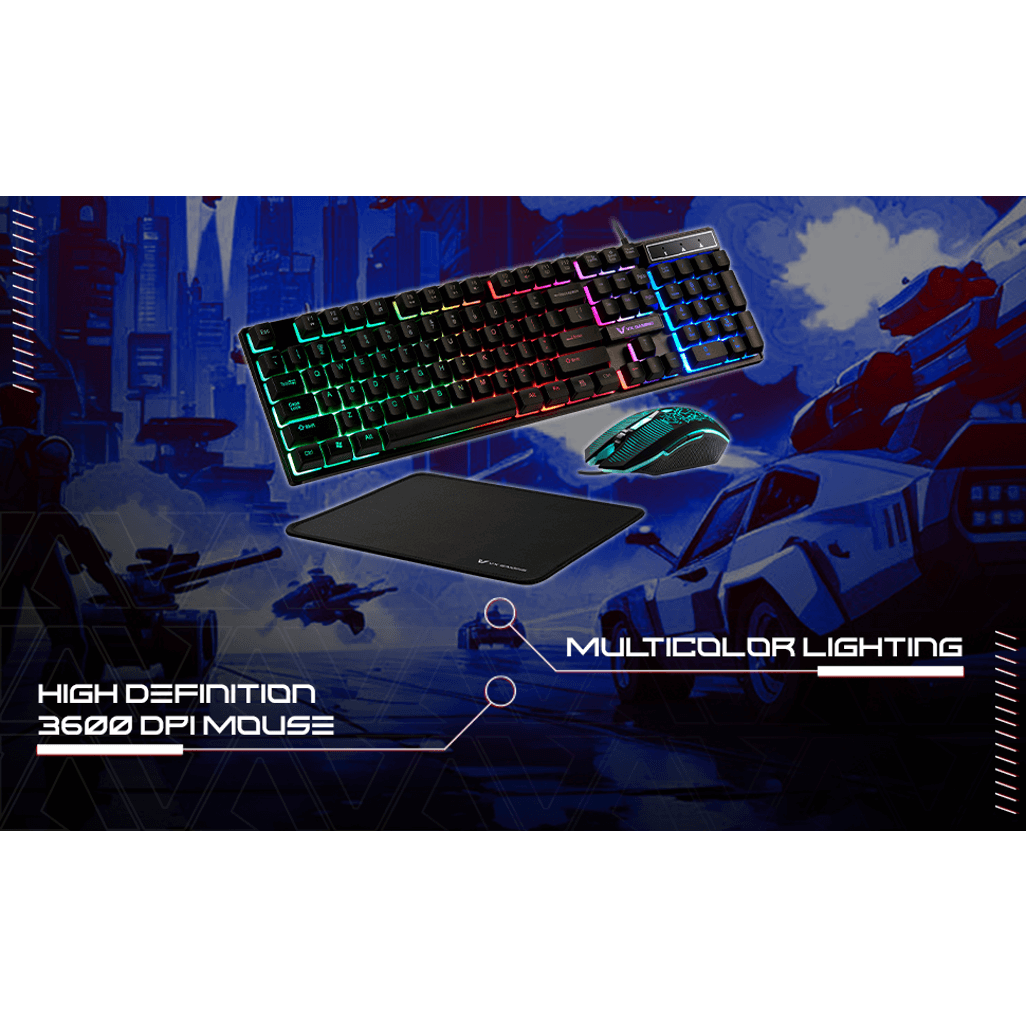 VX Gaming Artemis series 3-in-1 Combo KB, Mouse, Mousepad