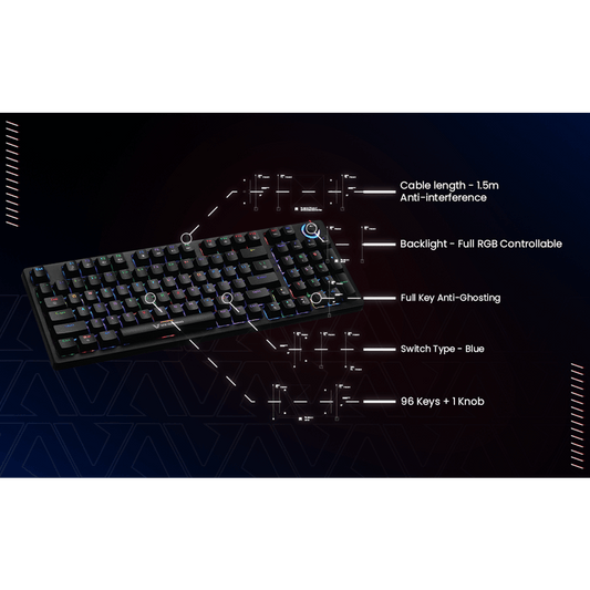 VX Gaming Warborn RGB TKL Mechanical Keyboard