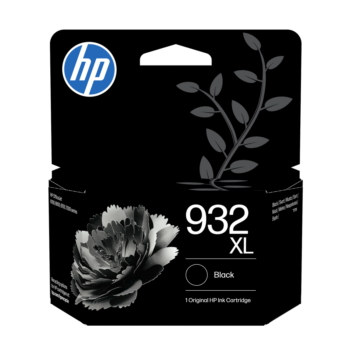 HP 932 Xl High Yield Original Black Ink Cartridge For HP Officejet 6100: 6600 series: HP Officejet Pro 6700: 7000: 7000: 7000 Series